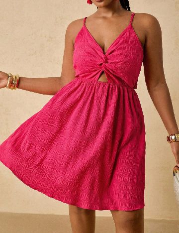 Rochie scurta SHEIN CURVE, roz