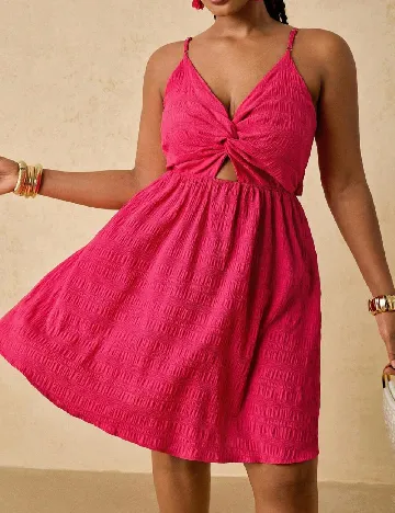 Rochie scurta SHEIN CURVE, roz