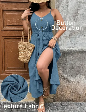 Rochie lunga SHEIN CURVE, albastru