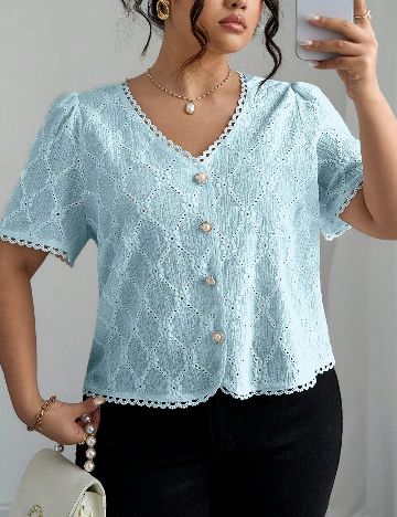 Bluza SHEIN CURVE, albastru