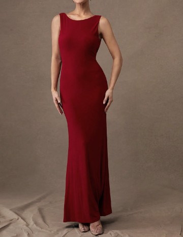 Rochie lunga Silquee, rosu