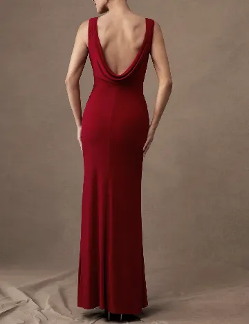 Rochie lunga Silquee, rosu
