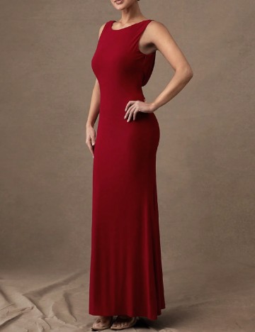 Rochie lunga Silquee, rosu