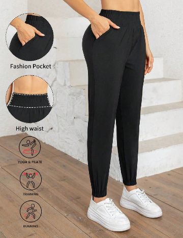 Pantaloni SHEIN, negru