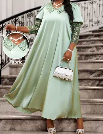 Rochie lunga SHEIN CURVE, verde