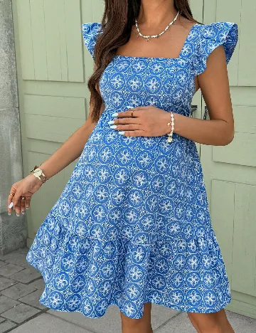 Rochie scurta SHEIN Maternity, albastru