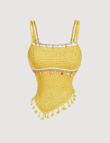 Top SHEIN, galben