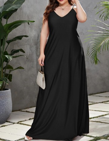 Rochie lunga SHEIN CURVE, negru