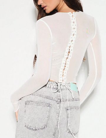 Bluza KIZN, alb