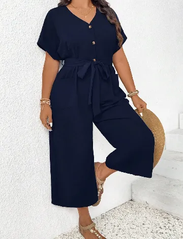 Salopeta SHEIN CURVE, bleumarin