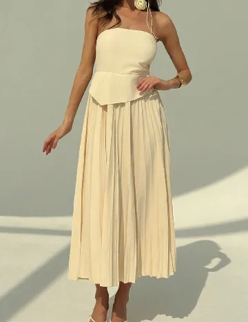 Rochie lunga SHEIN, crem