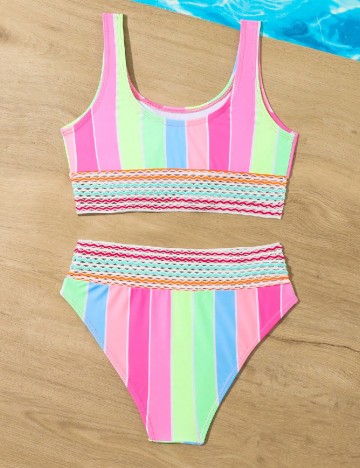 Costum de baie Shein Kids, mix culori