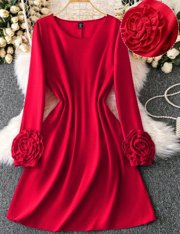 Rochie medie SHEIN CURVE, rosu