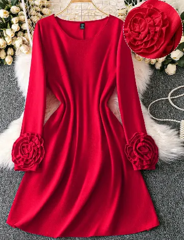 Rochie medie SHEIN CURVE, rosu