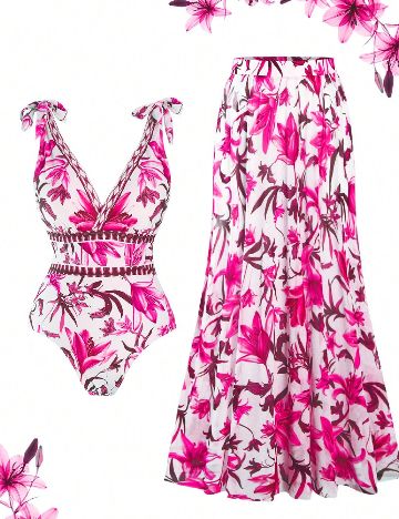Costum de baie SHEIN CURVE, mix culori