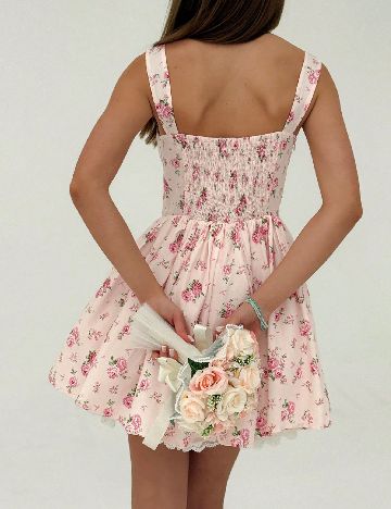 Rochie scurta SHEIN, floral print