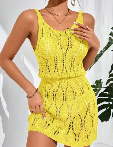 Rochie de plaja SHEIN, galben