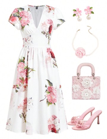 Rochie lunga SHEIN, floral