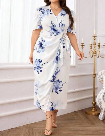 Rochie lunga SHEIN CURVE, alb