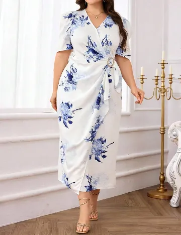 Rochie lunga SHEIN CURVE, alb