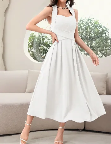 Rochie medie SHEIN, alb