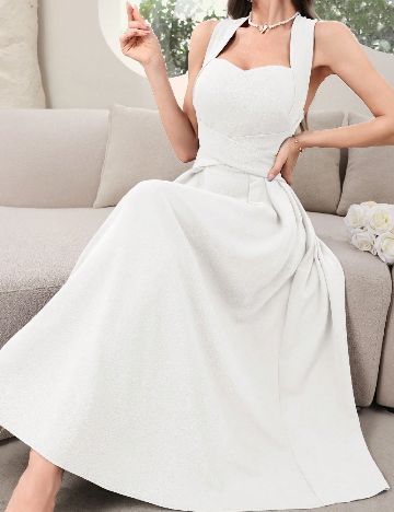 Rochie medie SHEIN, alb