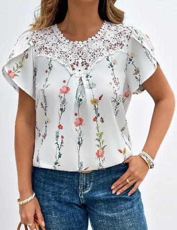 Bluza SHEIN CURVE, alb