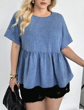 Bluza SHEIN CURVE, albastru