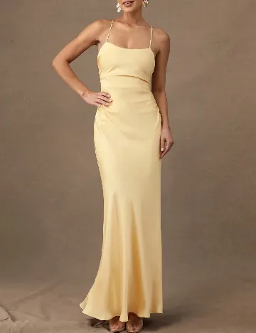 Rochie lunga Silquee, galben