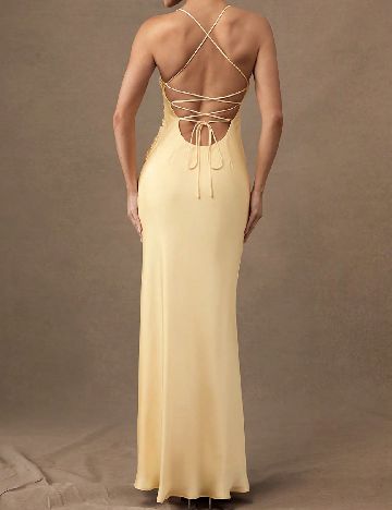 Rochie lunga Silquee, galben