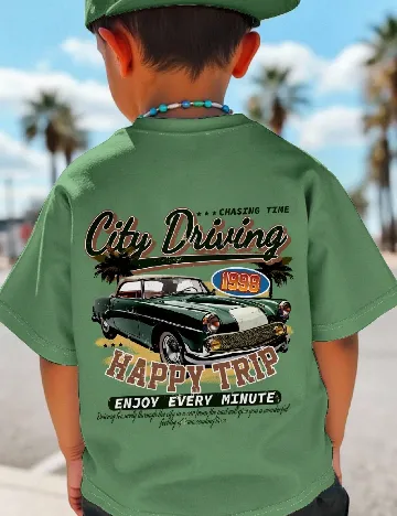 Tricou Shein Kids, verde