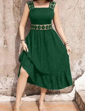 Rochie medie SHEIN CURVE, verde