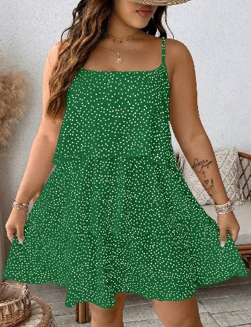 Rochie scurta SHEIN CURVE, verde