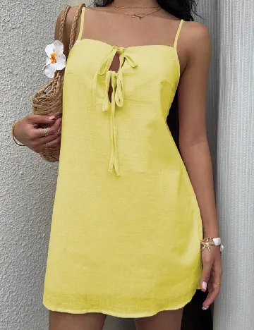 Rochie scurta SHEIN, galben