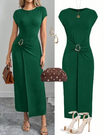Rochie lunga SHEIN CURVE, verde