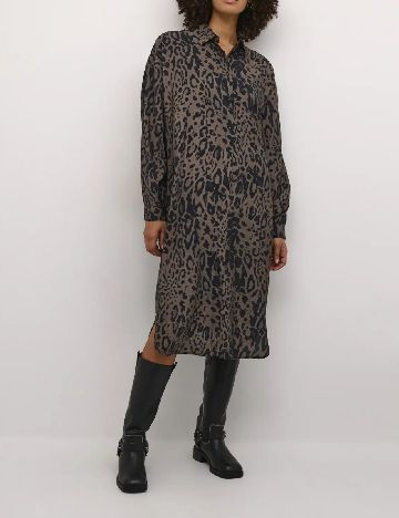Rochie medie Kaffe, animal print
