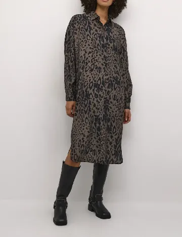 Rochie medie Kaffe, animal print