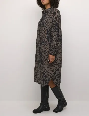 Rochie medie Kaffe, animal print
