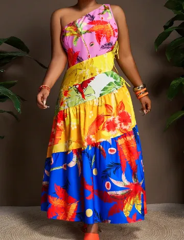 Rochie lunga SHEIN CURVE, mix culori