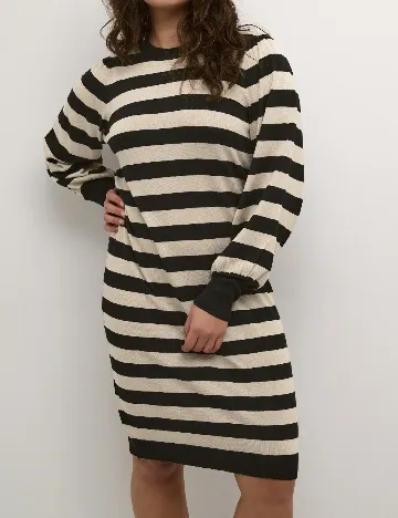 Rochie scurta Kaffe, negru/crem