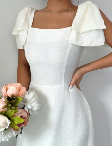 Rochie medie SHEIN, alb