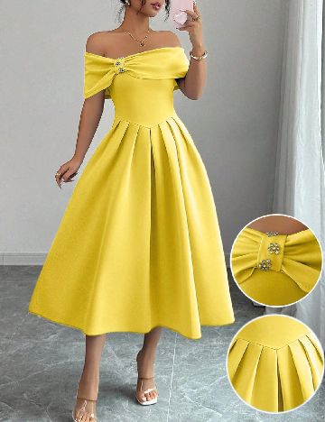Rochie medie SHEIN, galben