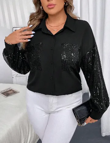 Camasa SHEIN CURVE, negru