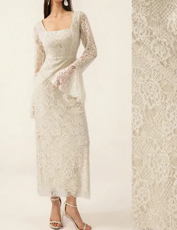 Rochie lunga Aveloria, ecru