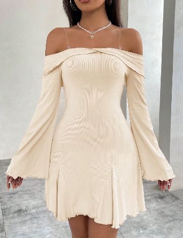 Rochie scurta SHEIN, crem