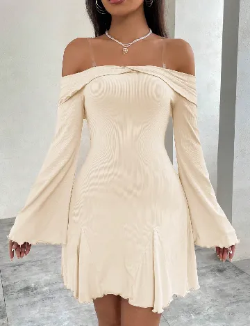 Rochie scurta SHEIN, crem