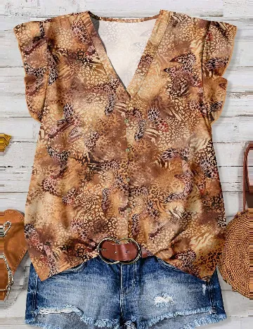Bluza Emery Rose, maro