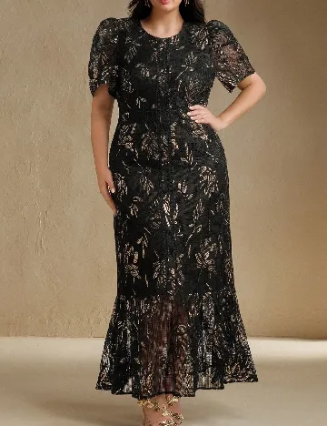 Rochie lunga Anewsta Curve, negru