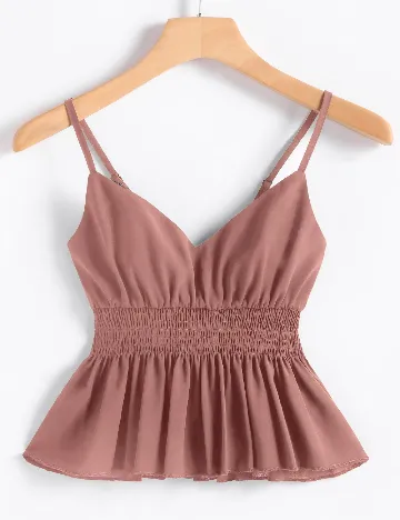 Top SHEIN, roz pudra inchis
