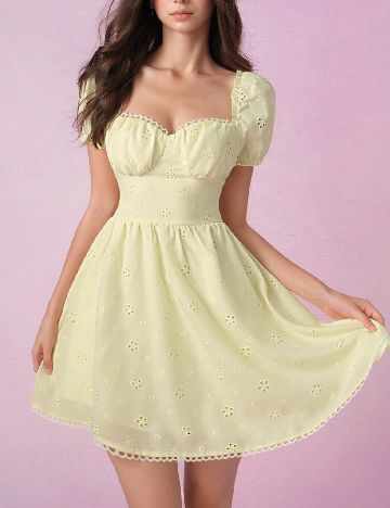 Rochie scurta SHEIN, galben
